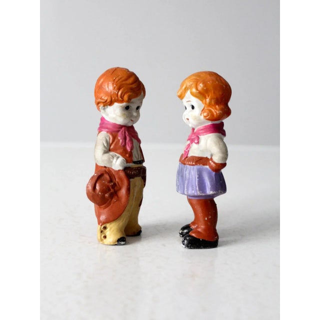 Japanese Vintage Cowgirl & Cowboy Figurines For Sale - Image 3 of 10