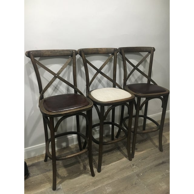 Restoration Hardware Madeleine Bar Stools Set of 3 Chairish