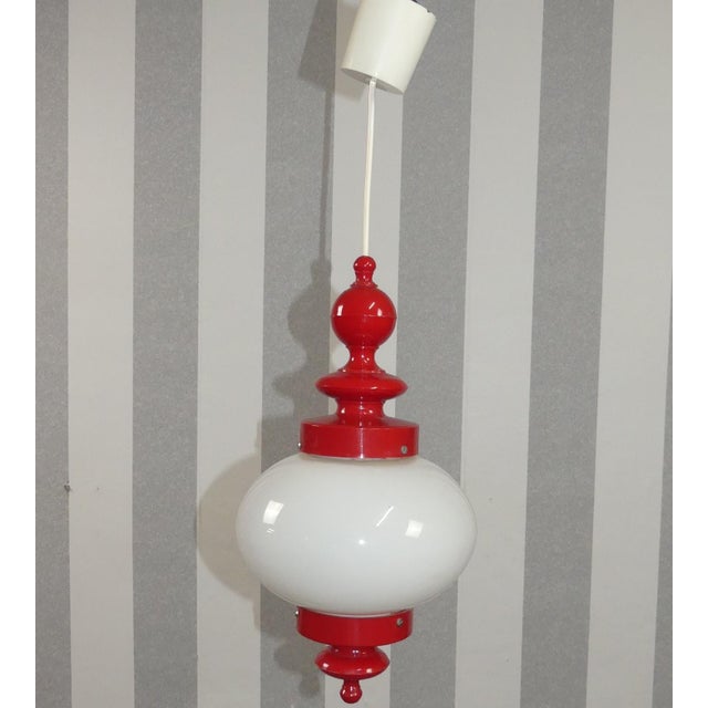 Hanging Lamp in Plastic by Hawill, 1970s For Sale - Image 4 of 7