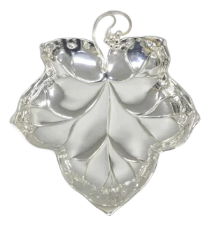 Vintage WMF Germany Large Silver Plated Maple Leaf 12" Trinket Candy Dish Bowl