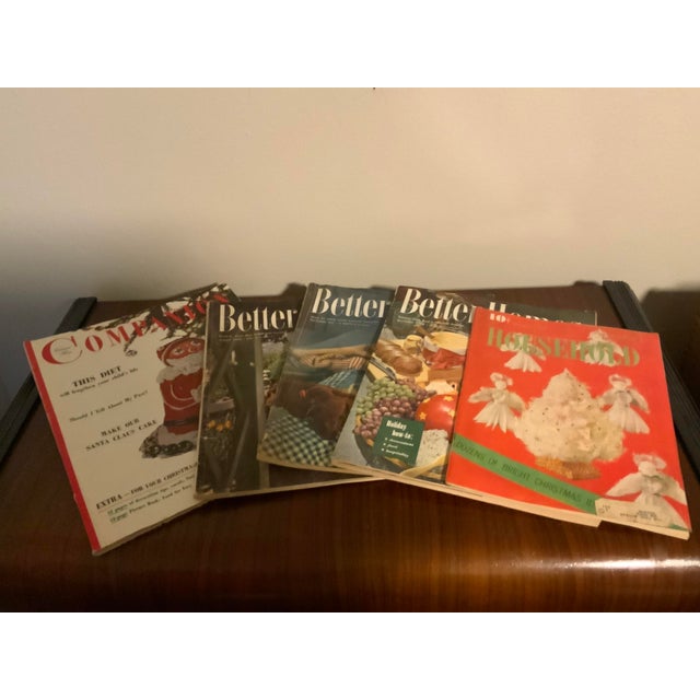 Overview: An exceptional curated set of five vintage mid-century Christmas holiday and autumn lifestyle magazines,...
