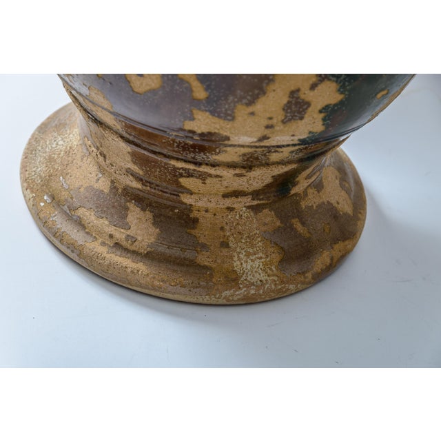 Antique French Glazed Terracotta Anduze Planters, Signed For Sale - Image 9 of 18
