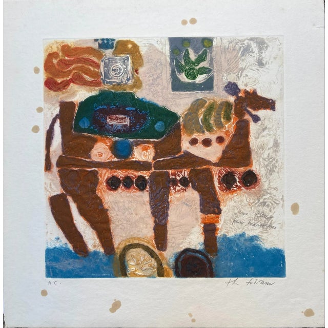 Theo Tobiasse, A Flower for Mordecai, 1980, Etching For Sale - Image 6 of 6