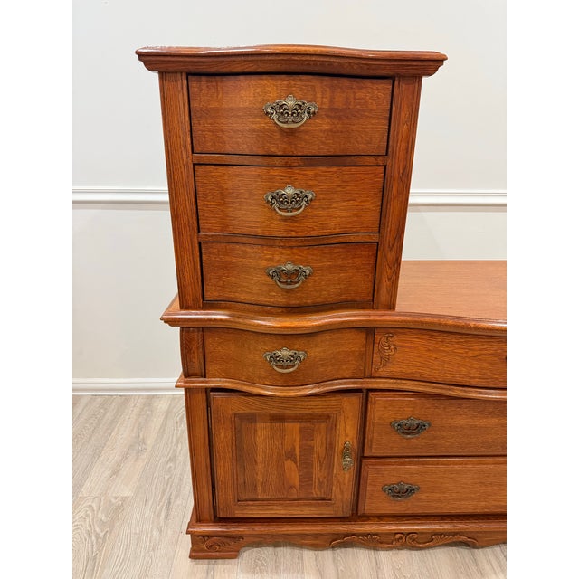 Victorian 1980s Lexington Furniture Collection Victorian Sampler Dresser For Sale - Image 3 of 11