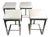 Contemporary Century Furniture Stainless Steel Bar Stools - Set of 4 For Sale