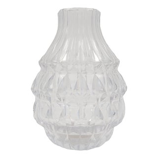 Clear Crystal Vase from Val Saint Lambert, 1960 For Sale