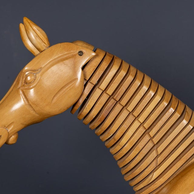 Vintage 20th Century English Articulated Wooden Horse, 1960s For Sale - Image 14 of 18
