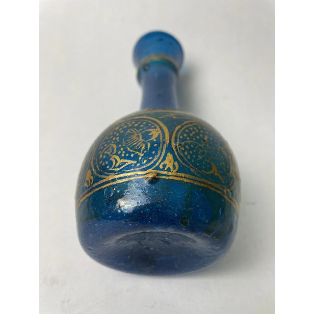 Blue & Gold Glass Vase, 1920s For Sale - Image 4 of 7