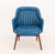 Mid-Century Modern Blue Upholstered Walnut Armchair For Sale In New York - Image 6 of 8