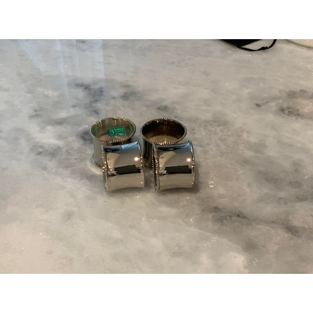 Mid 20th Century Mid 20th Century Towle Silverplate Napkin Rings in Original Box- Set of 4 For Sale - Image 5 of 9
