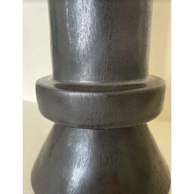 Modern Leanne Ford for Crate & Barrel Black Chimney Vase For Sale - Image 3 of 8