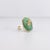 Signed Vintage Southwestern 14k Gold & Royston Turquoise Cabochon Cocktail Ring For Sale - Image 4 of 16
