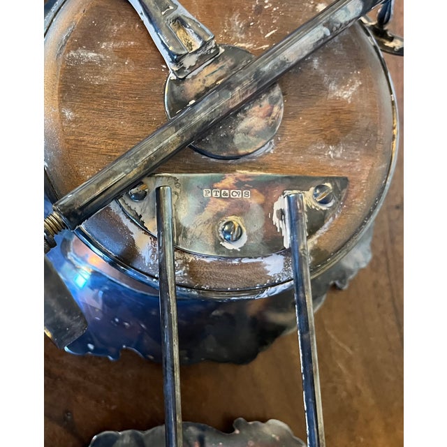 Antique 19th Century Pryor, Tyzack & Co. Sheffield Silverplate Table Trolley Cart or Wine Coaster for Decanters or Bottles Circa 1865 For Sale - Image 15 of 18