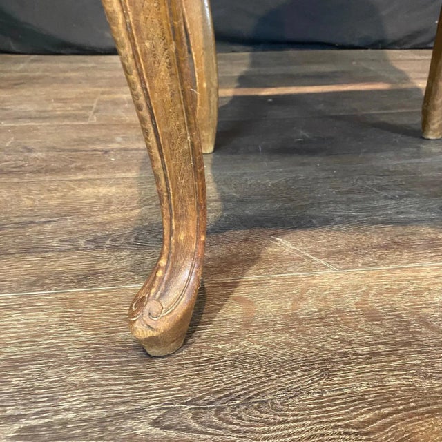 Antique French Louis XV Dining Chairs With New Upholstery -Set of 6 For Sale - Image 11 of 11