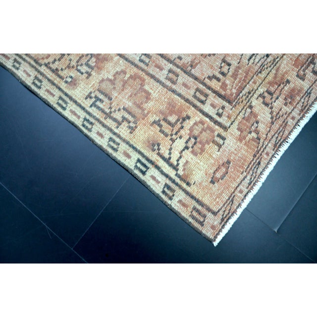 1960s Vintage Distressed Turkish Area Rug For Sale - Image 9 of 11