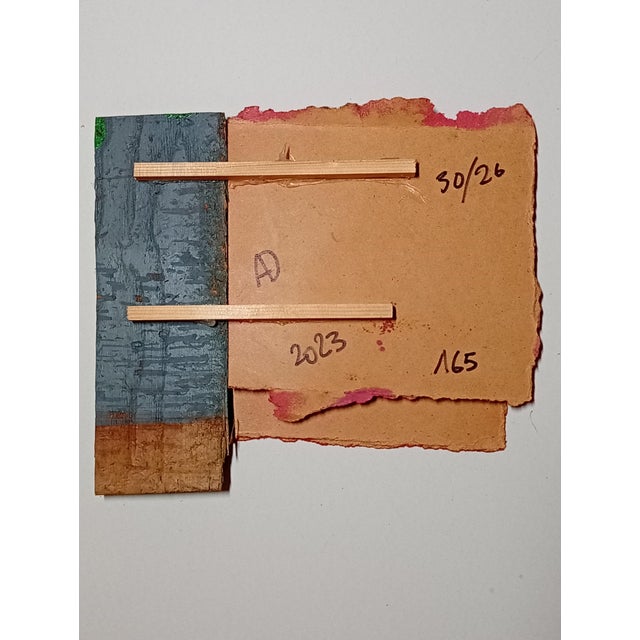 Wood Contemporary Abstract Aerosol on Assembled Masonite (Isorel) "Untitled 165" by Andre Debono For Sale - Image 7 of 7