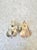 Gorgeous, vintage sterling silver leaf shaped earrings with amethyst stone accent.