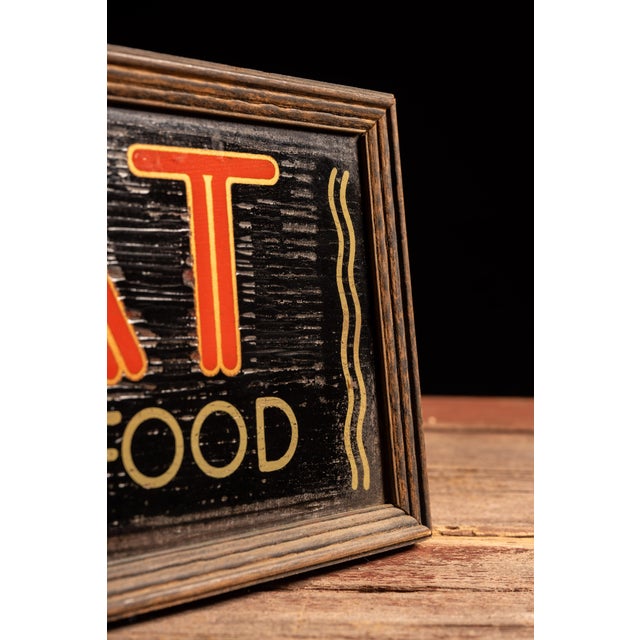 Vintage “Eat Good Food” Lighted Rog Diner Counter Sign For Sale In Chicago - Image 6 of 6