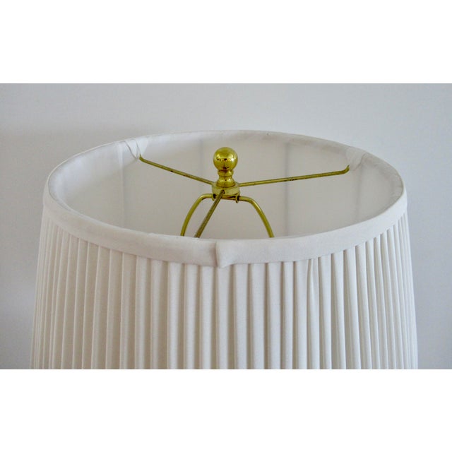 Brass C.1970's Cake Dot/Polka Dot Brass & Lucite Lamp For Sale - Image 8 of 11