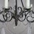 Mid 20th Century Six-Light Rock Crystal Wrought Iron Chandelier For Sale - Image 10 of 10