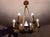 French Napoleon Empire Style Brass Chandelier with Swans and Green Glass Lampshades, 1970s For Sale - Image 13 of 18