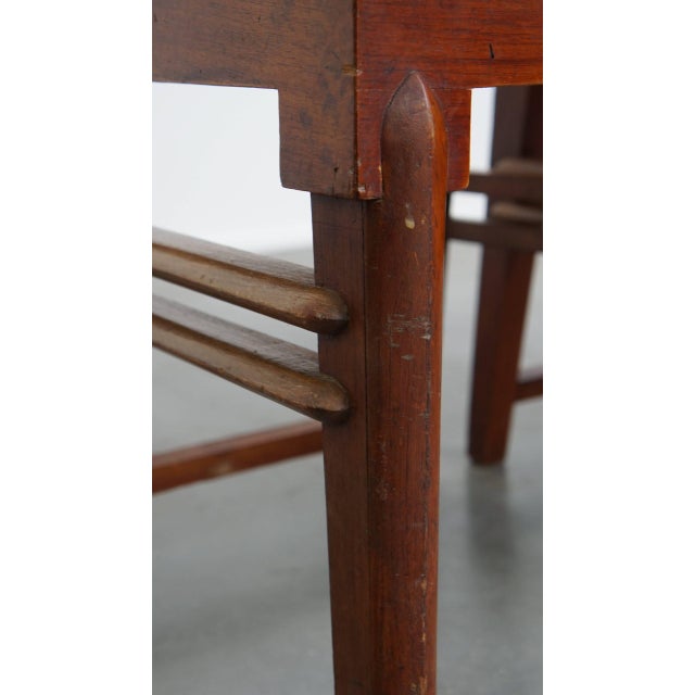 Art Deco Dining Chairs with Wicker Seat and Backrest, Set of 4 For Sale - Image 14 of 18