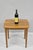 Contemporary Mid Century Danish Modern Style Small Teak Drinks Side Table. Circa Late 20th Century. Measurements: 20" H x...