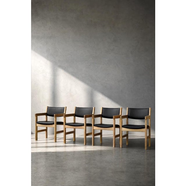 Mid-Century Modern Danish Oak Chairs by Hans J. Wegner for Getama, 1960s, Set of 4 For Sale - Image 16 of 18