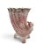 An enchanting vintage mid-century Japanese ceramic cornucopia (horn of plenty) vase finished in a soft blush pink glaze...
