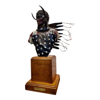 Dave McGary -Strike the Thunder - Native American Indian Bronze Sculpture For Sale