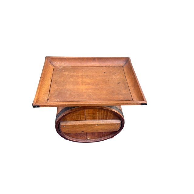 Antique Primitive Butter Churn Side Table For Sale - Image 14 of 16