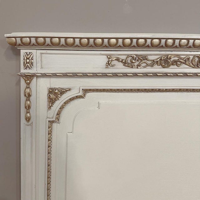 Antique Italian Neoclassical Painted Queen Bed For Sale - Image 16 of 18