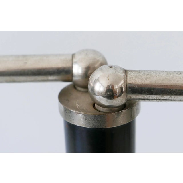 German Bauhaus Metal 2-Armed Table Lamp from Bünte und Remmler, 1920s For Sale - Image 18 of 18