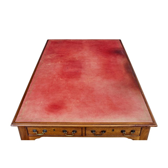 Leather Top Desk, 1910s For Sale - Image 4 of 10