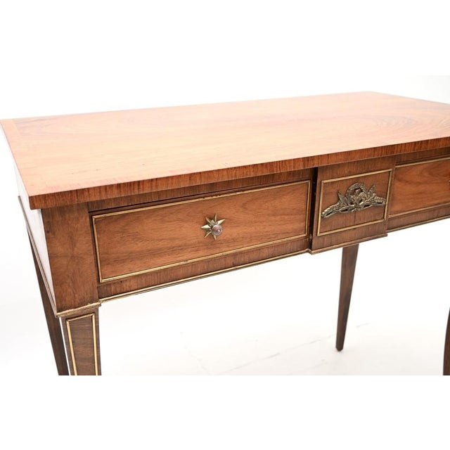 Wood Antique Empire French Walnut Console Table, 1870s For Sale - Image 7 of 10