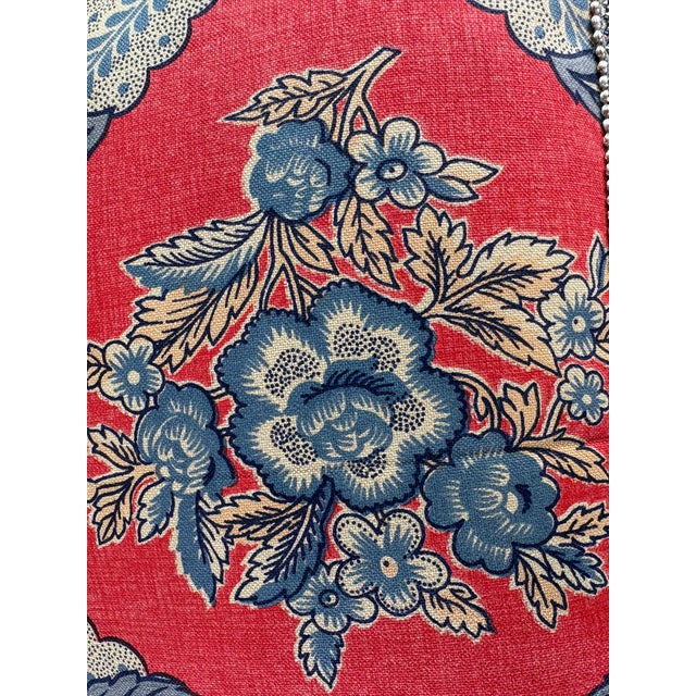 This is a pair of tasseled French country cotton print pillows. This beautiful French country cotton was hand printed in...