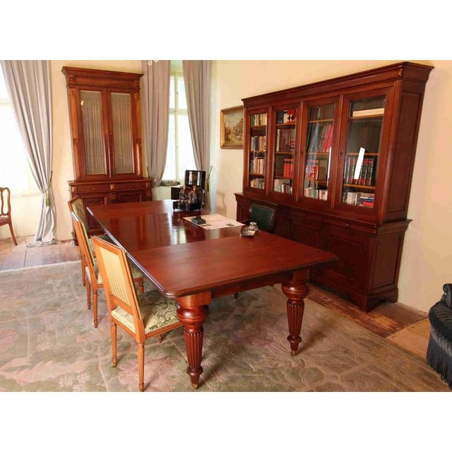 English table made of solid mahogany. The table is high and provides plenty of legroom. The strong solid legs are...