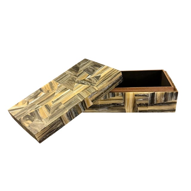 1970s Maitland Smith Bone Mosaic Decorative Box For Sale In Tampa - Image 6 of 11