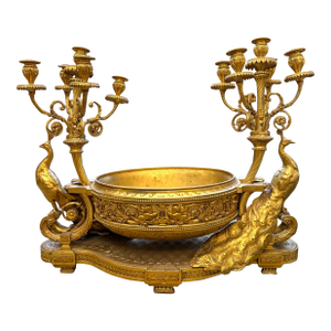 An Attractive & Massive 19th Century Gilt Bronze Centerpiece. France, 1880