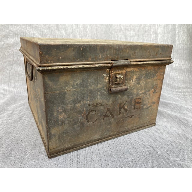 Farmhouse Antique Metal Cake Box For Sale - Image 3 of 12