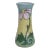 Art Deco Hand Painted Pink Orchid Flower Vase For Sale