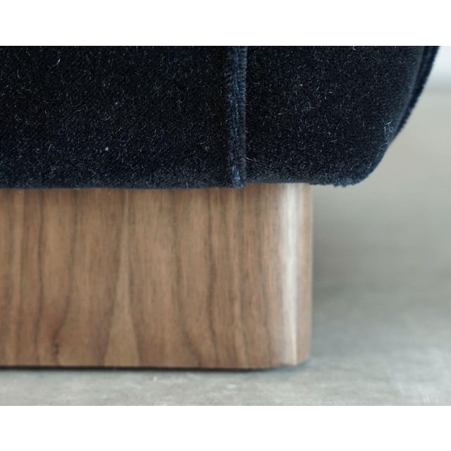 Mohair and Walnut Stools by Karl Springer, C. 1980s For Sale In New York - Image 6 of 7