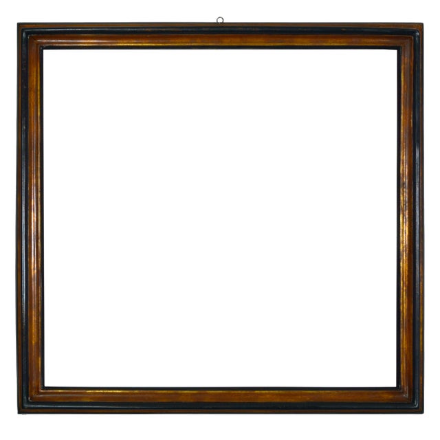 Large Italian wall mirror set within an important Salvator Rosa style wooden frame, characterized by alternating ebonized...