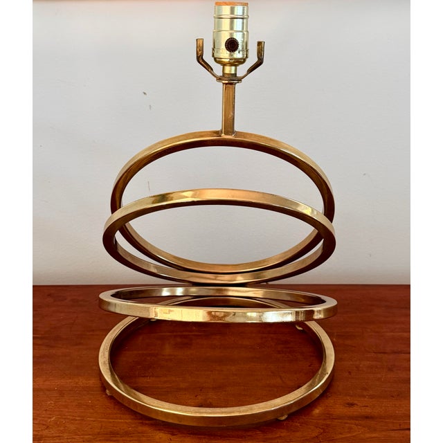 Vintage Brass Slinky Lamp For Sale - Image 9 of 12