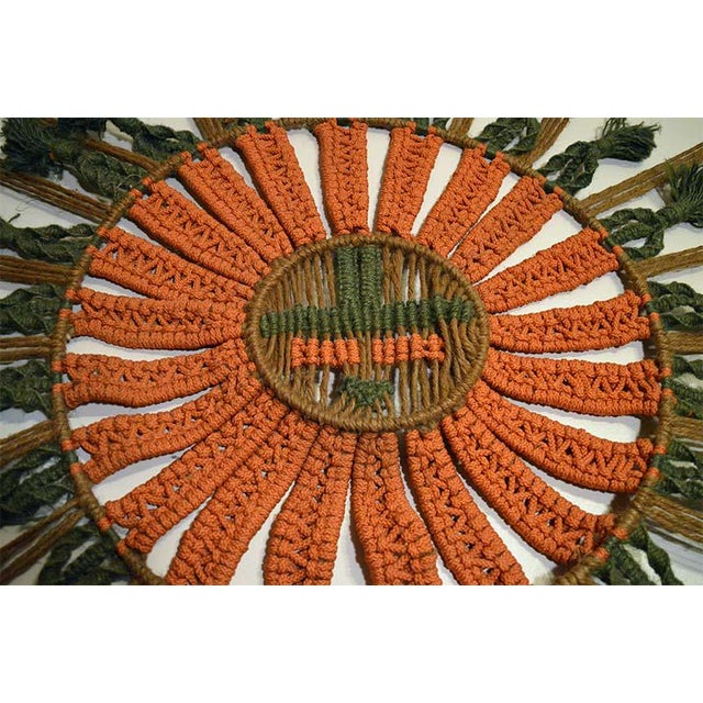 Contemporary Vintage Macrame "Sunlight" Wall Hanging For Sale - Image 3 of 4