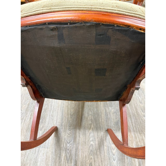 Antique Victorian Mahogany Rocking Chair For Sale - Image 10 of 13