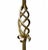 An Art Deco period wrought iron candle stand holder from France circa 1920. Wrought iron with scrolled and braided details...