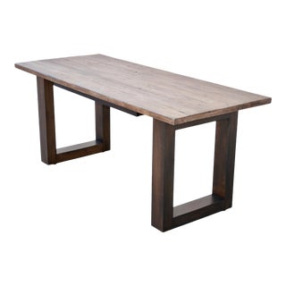 Custom Modern Reclaimed Pine Desk, Made to Order by Petersen Antiques For Sale