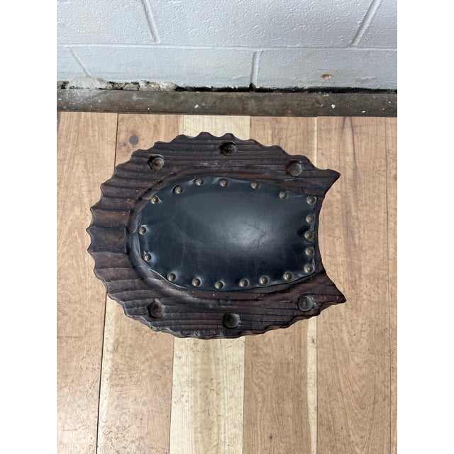 Mid Century Spanish Brutalist TriPod Milk Stool Witco Styling For Sale In New York - Image 6 of 10