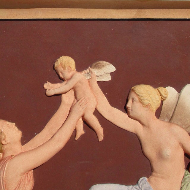 Polychrome Terra Cotta Panel Ages of Love by Copenhagen Ipsen For Sale - Image 4 of 9